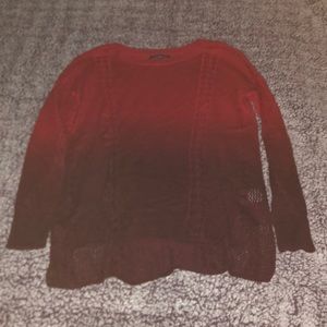 Red/Burgundy Gradient Sweater